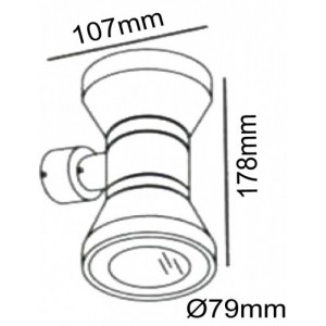 ΑΠΛΙΚΑ UP-DOWN IP65 2XGU10