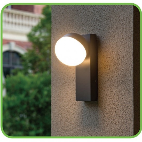 Dego Απλίκα LED 10W Σε Σκούρο Γκρί Χρώμα-ΑΠΛΙΚΑ ΕΞΩΤΕΡΙΚΟΥ ΧΩΡΟΥ-ΦΩΤΙΣΤΙΚΑ ΕΞΩΤΕΡΙΚΟΥ ΧΩΡΟΥ-ΓΚΡΙ-LED-