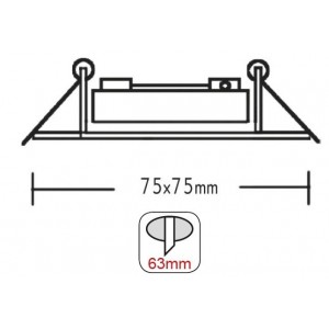 ΣΠΟΤ ΤΕΤΡΑΓΩΝΟ  MR16 ΝΙΚΕΛ