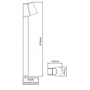 Simore Κολωνάκι LED 6W Ύψους 61,9cm Σε Σκούρο Γκρί Χρώμα