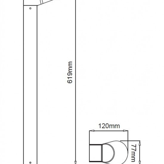 Simore Κολωνάκι LED 6W Ύψους 61,9cm Σε Σκούρο Γκρί Χρώμα-ΚΟΛΩΝΑΚΙ ΕΞΩΤΕΡΙΚΟΥ ΧΩΡΟΥ-ΦΩΤΙΣΤΙΚΑ ΕΞΩΤΕΡΙΚΟΥ ΧΩΡΟΥ-ΓΚΡΙ-LED-