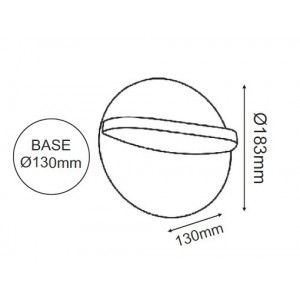 Misa Απλίκα LED 16W Σε Σκούρο Γκρί Χρώμα
