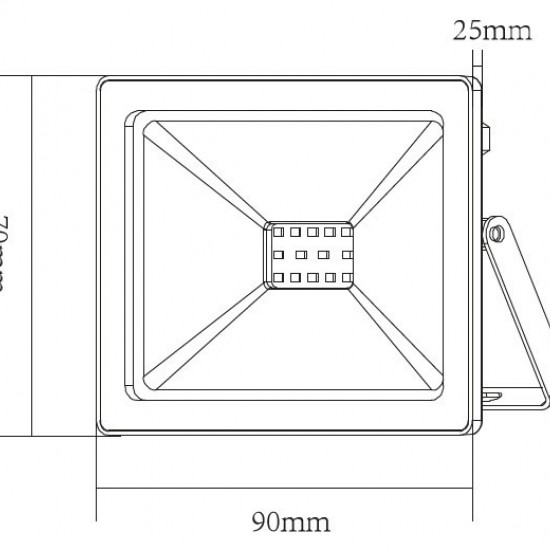 Προβολέας LED Με Μαύρο Περίβλημα-ΦΩΤΙΣΤΙΚΑ ΕΞΩΤΕΡΙΚΟΥ ΧΩΡΟΥ-ΠΡΟΒΟΛΕΙΣ-ΑΛΟΥΜΙΝΙΟ-ΜΑΥΡΟ-LED-