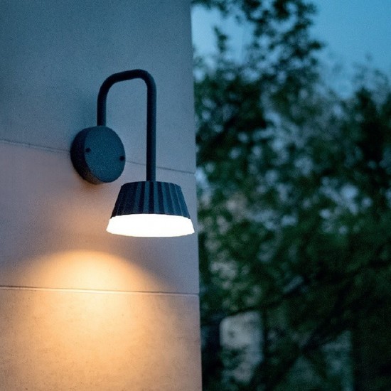 Viana Απλίκα LED 10W Σε Σκούρο Γκρί Χρώμα-ΑΠΛΙΚΑ-ΕΞΩΤΕΡΙΚΟΥ ΧΩΡΟΥ-ΓΚΡΙ-LED-