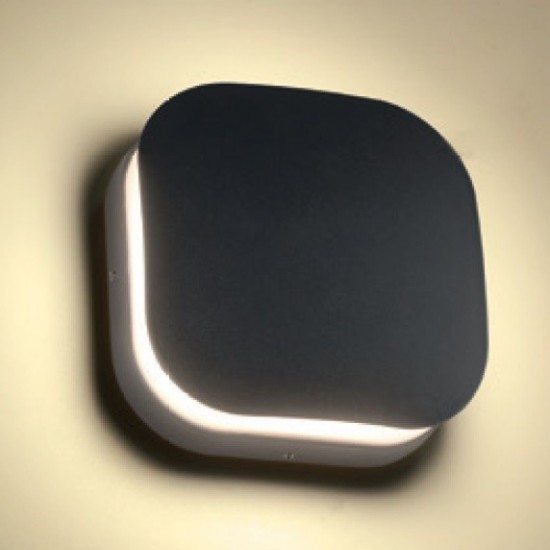 Fabio Απλίκα LED 10W Σε Σκούρο Γκρί Χρώμα Με Περιμετρικό Φωτισμό-ΑΠΛΙΚΕΣ ΕΞΩΤΕΡΙΚΟΥ ΧΩΡΟΥ-ΦΩΤΙΣΤΙΚΑ ΕΞΩΤΕΡΙΚΟΥ ΧΩΡΟΥ-ΓΚΡΙ-LED-