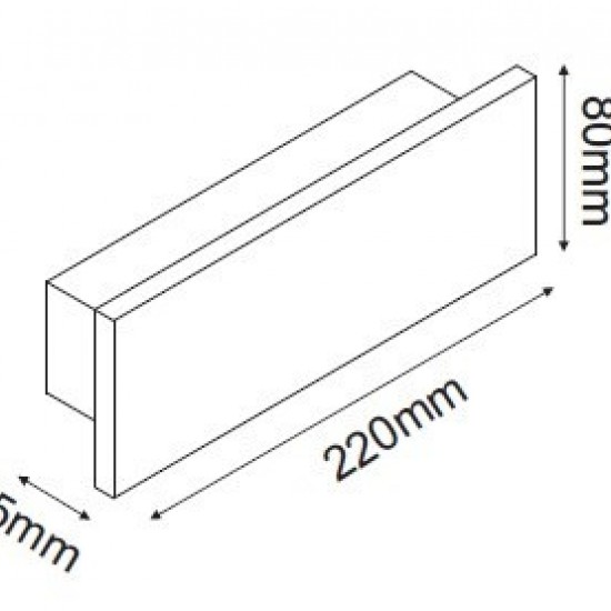 Chares Απλίκα LED 8W Τσιμεντένια Σε Μαύρο Χρώμα-ΦΩΤΙΣΤΙΚΟ ΕΞΩΤΕΡΙΚΟΥ ΧΩΡΟΥ-ΑΠΛΙΚΑ-ΑΚΡΥΛΙΚΟ-ΤΣΙΜΕΝΤΟ-LED-ΜΑΥΡΟ-