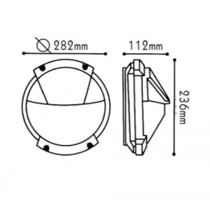 ΧΕΛΩΝΑ ΓΚΡΙ ΙΡ54 Ε27 100W