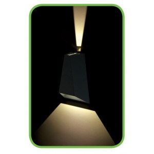 Geo Απλίκα Up-Down LED 6W Σε Σκούρο Γκρί Χρώμα