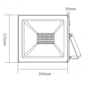 Προβολέας LED Με Μαύρο Περίβλημα 100W 3000K