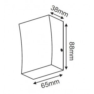 Fer Απλίκα LED 3W Σε Σκούρο Γκρί Χρώμα
