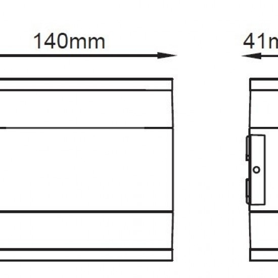 Απλίκα Τοίχου Εξωτερικού Χώρου Σκούρο Γκρι 14x4,1xH13cm