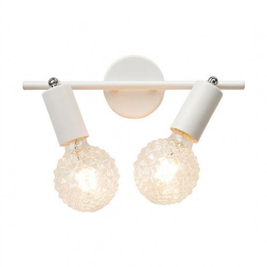 KARMA ΕΠΙΤΟΙΧΙΟ ΦΩΤΙΣΤΙΚΟ 2ΦΩΤΟ ΜΕΤΑΛΛΙΚΟ ΛΕΥΚΟ 3,3X9,7X17CM