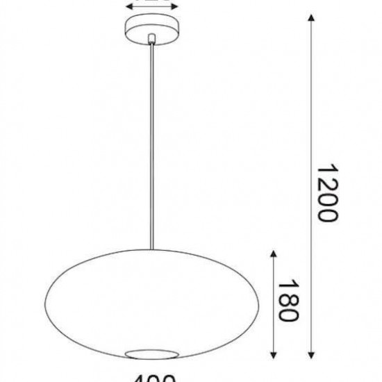 BARLA ΚΡΕΜΑΣΤΟ ΜΟΝΟΦΩΤΟ ΦΩΤΙΣΤΙΚΟ ΧΡΥΣΟ ΜΕΤΑΛΛΟ Φ40xΗ120cm