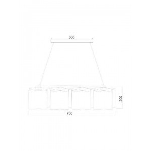 MANTI ΚΡΕΜΑΣΤΟ 4ΦΩΤΟ ΦΩΤΙΣΤΙΚΟ ΓΥΑΛΙ ΛΕΥΚΟ 70cm