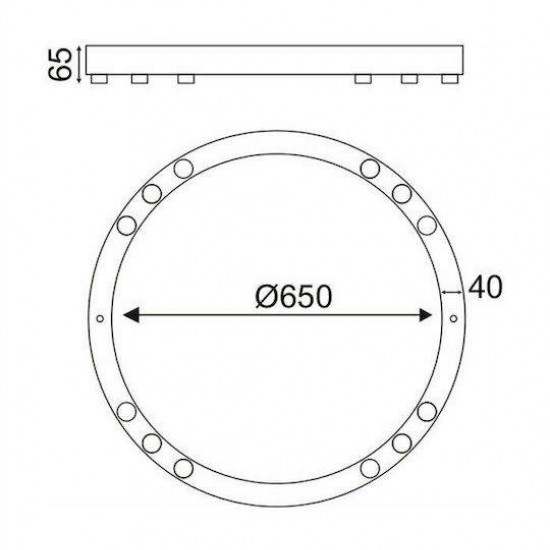 CIRCUS ΦΩΤΙΣΤΙΚΟ ΟΡΟΦΗΣ LED ΑΛΟΥΜΙΝΙΟ ΛΕΥΚΟ D65xΗ6,5CM
