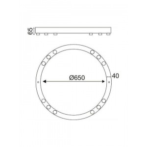 CIRCUS ΦΩΤΙΣΤΙΚΟ ΟΡΟΦΗΣ LED ΑΛΟΥΜΙΝΙΟ ΜΑΥΡΟ D65xΗ6,5CM