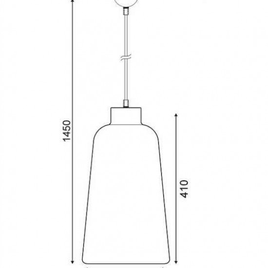 LONDON ΚΡΕΜΑΣΤΟ ΦΩΤΙΣΤΙΚΟ 1ΦΩΤΟ ΜΕΤΑΛΛΟ ΧΡΥΣΟ Φ23xH145cm