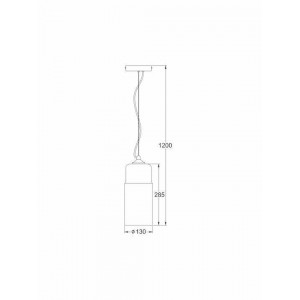 ODYSEA ΚΡΕΜΑΣΤΟ ΦΩΤΙΣΤΙΚΟ 1ΦΩΤΟ ΛΕΥΚΟ ΜΕΤΑΛΛΟ ΓΥΑΛΙ Φ12,7cm