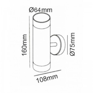 ΑΠΛΙΚΑ UP-DOWN 2XGU10 IP65
