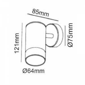 ΣΠΟΤ GU10 1 ΔΕΣΜΗΣ ΓΚΡΙ
