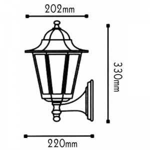 ΦΑΝΑΡΙ ΤΟΙΧΟΥ ΛΕΥΚΟ ΕΞΑΓ. ΠΑΝΩ 216Χ305