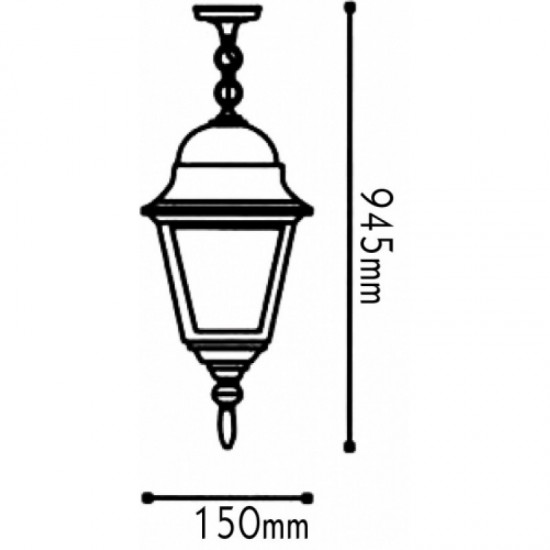 ΦΑΝΑΡΙ ΚΡΕΜΑΣΤΟ ΜΑΥΡΟ ΙΡ44 Ε27 60W-ΦΩΤΙΣΤΙΚΑ ΕΞΩΤΕΡΙΚΟΥ ΧΩΡΟΥ-ΦΑΝΑΡΑΚΙΑ-