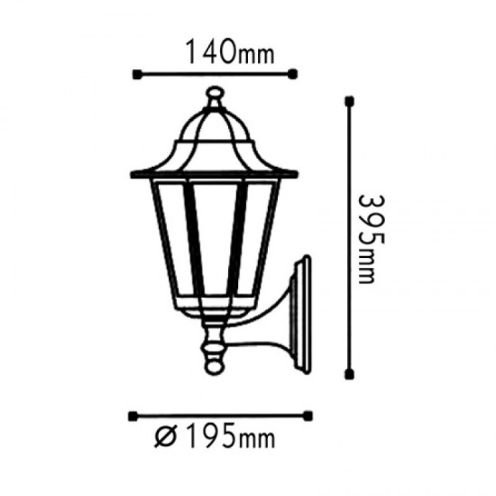 ΦΑΝΑΡΙ ΤΟΙΧΟΥ ΜΑΥΡΟ ΙΡ44 Ε27 60W ΠΑΝΩ-ΦΩΤΙΣΤΙΚΑ ΕΞΩΤΕΡΙΚΟΥ ΧΩΡΟΥ-ΦΑΝΑΡΑΚΙΑ-