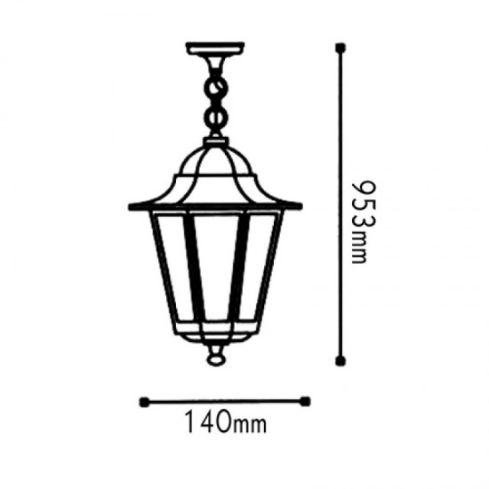 ΦΑΝΑΡΙ ΚΡΕΜΑΣΤΟ ΧΡΥΣΟ ΜΑΥΡΟ ΙΡ44 Ε27 60W-ΦΩΤΙΣΤΙΚΑ ΕΞΩΤΕΡΙΚΟΥ ΧΩΡΟΥ-ΦΑΝΑΡΑΚΙΑ-
