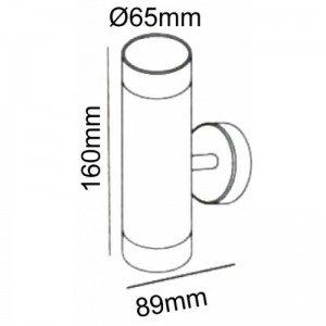 UP-DOWN ΣΤΡΟΓΓΥΛΟ GU10 ΜΠΡΟΝΖΕ IP65