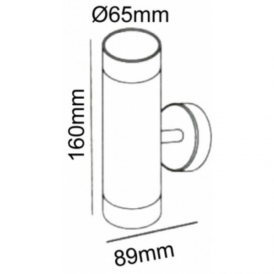 UP-DOWN ΣΤΡΟΓΓΥΛΟ GU10 ΜΠΡΟΝΖΕ IP65-ΦΩΤΙΣΤΙΚΑ ΕΞΩΤΕΡΙΚΟΥ ΧΩΡΟΥ-ΦΑΝΑΡΑΚΙΑ-