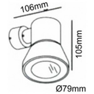 ΣΠΟΤ ΓΚΡΙ ΑΛΟΥΜΙΝΙΟΥ ΤΟΙΧΟΥ ΓΙΑ GU10