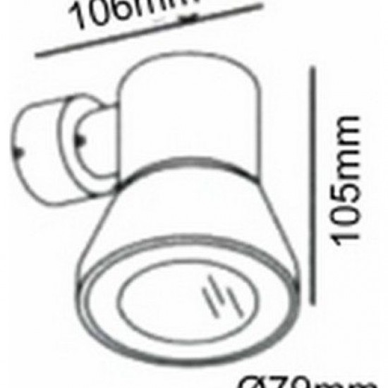 ΣΠΟΤ ΓΚΡΙ ΑΛΟΥΜΙΝΙΟΥ ΤΟΙΧΟΥ ΓΙΑ GU10-ΦΩΤΙΣΤΙΚΑ ΕΞΩΤΕΡΙΚΟΥ ΧΩΡΟΥ-ΦΑΝΑΡΑΚΙΑ-