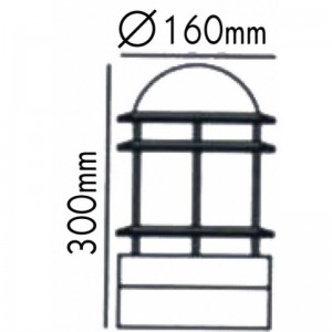ΚΟΛΩΝΑΚΙ No 8134 ΑΝΟΞ.Ε27 75W 30cm Φ16