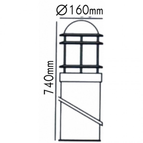 ΚΟΛΩΝΑΚΙ Νο8134 ΑΝΟΞΕΙ.Ε27 75W 74CM Φ16-ΦΩΤΙΣΤΙΚΑ ΕΞΩΤΕΡΙΚΟΥ ΧΩΡΟΥ-ΦΩΤΙΣΤΙΚΑ ΕΔΑΦΟΥΣ-