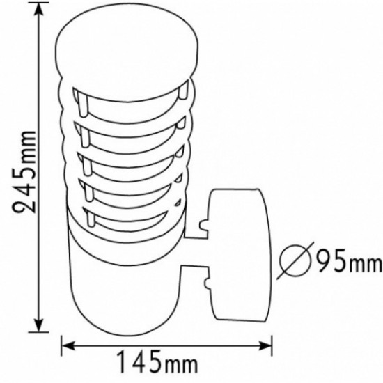 ΦΑΝΑΡΙ ΤΟΙΧΟΥ ΧΡΥΣΟ ΜΑΥΡΟ 25Χ15cm-ΦΩΤΙΣΤΙΚΑ ΕΞΩΤΕΡΙΚΟΥ ΧΩΡΟΥ-ΦΑΝΑΡΑΚΙΑ-