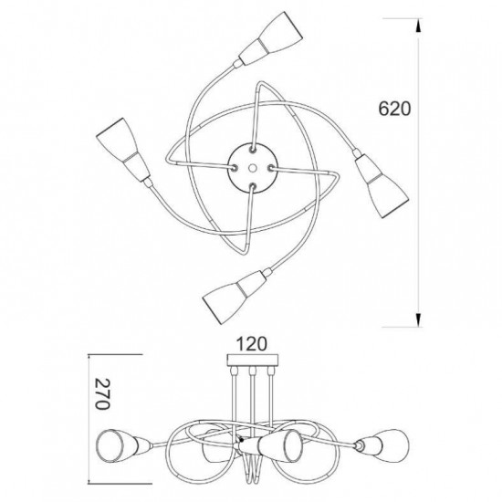 ΣΠΟΤ ΙΙΙΙ ΓΥΑΛΙ ΝΙΚΕΛ ΜΑΤ 4Χ40W E14