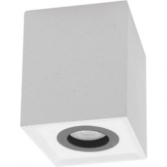 ΕΠΙΤΟΙΧΟ Φ/Σ 1ΧGU10 ΛΕΥΚΟ ΤΣΙΜΕΝΤΟ 8,5X8,5XH10CM-ΑΠΛΙΚΑ-ΤΣΙΜΕΝΤΕΝΙΟ-ΛΕΥΚΟ-ΕΣΩΤΕΡΙΚΟΥ ΧΩΡΟΥ-