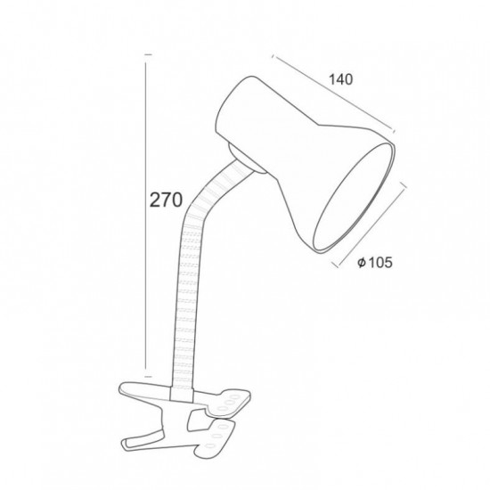 ΠΟΡΤΑΤΙΦ ΤΣΙΜΠΙΔΑ ΜΑΥΡΟ Ε27 1Χ40W H27CM