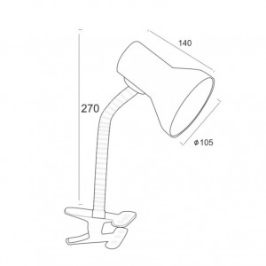 ΠΟΡΤΑΤΙΦ ΤΣΙΜΠΙΔΑ ΧΡΩΜΙΟ Ε27 1Χ40W H27CM