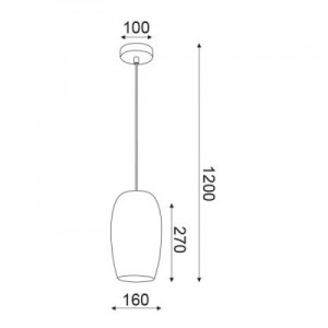 BARLA SLIM ΚΡΕΜΑΣΤΟ ΜΟΝΟΦΩΤΟ ΦΩΤΙΣΤΙΚΟ ΧΑΛΚΙΝΟ ΜΕΤΑΛΛΟ Φ16xΗ120cm
