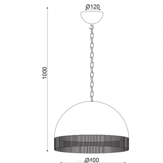 ΚΡΕΜΑΣΤΟ Φ/Σ 1ΧΕ27 ΜΕΤΑΛΛΙΚΟ ΜΑΥΡΟ/ΟΡΕΙΧΑΛΚΟ+ΚΛΩΣΤΗ Φ40ΧΗ100CM