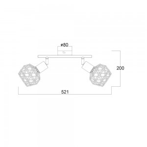 EPIC ΕΠΙΤΟΙΧΙΟ/ΟΡΟΦΗΣ ΦΩΤΙΣΤΙΚΟ 2ΦΩΤΟ ΜΕΤΑΛΛΟ ΜΑΥΡΟ 30x9,5x15,5CM