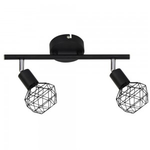 EPIC ΕΠΙΤΟΙΧΙΟ/ΟΡΟΦΗΣ ΦΩΤΙΣΤΙΚΟ 2ΦΩΤΟ ΜΕΤΑΛΛΟ ΜΑΥΡΟ 30x9,5x15,5CM