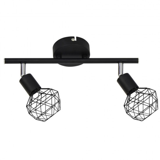 EPIC ΕΠΙΤΟΙΧΙΟ/ΟΡΟΦΗΣ ΦΩΤΙΣΤΙΚΟ 2ΦΩΤΟ ΜΕΤΑΛΛΟ ΜΑΥΡΟ 30x9,5x15,5CM