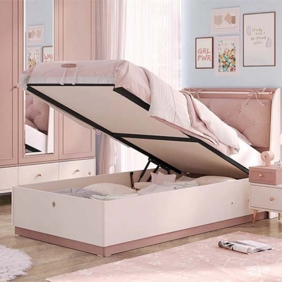 ELEGANCE ΠΑΙΔΙΚΟ ΚΡΕΒΑΤΙ ΜΟΝΟ ΜΕ ΑΠΟΘΗΚΕΥΤΙΚΟ ΧΩΡΟ 205x109xH110cm