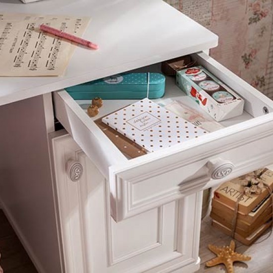 ROMANTICA ΠΑΙΔΙΚΟ ΓΡΑΦΕΙΟ ΜΕ ΒΙΒΛΙΟΘΗΚΗ 106x62xH170cm