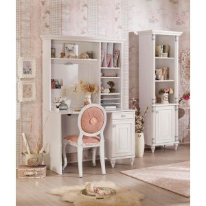 ROMANTICA ΠΑΙΔΙΚΟ ΓΡΑΦΕΙΟ ΜΕ ΒΙΒΛΙΟΘΗΚΗ 106x62xH170cm