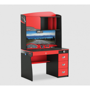 CHAMPION RACER ΠΑΙΔΙΚΟ ΓΡΑΦΕΙΟ ΜΕ ΒΙΒΛΙΟΘΗΚΗ 117x69xH174cm