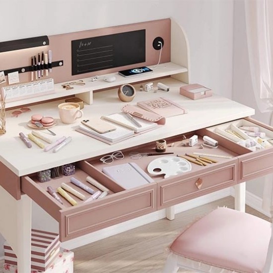 ELEGANCE ΠΑΙΔΙΚΟ ΓΡΑΦΕΙΟ ΜΕ ΡΑΦΙΕΡΑ 117x63xH110cm