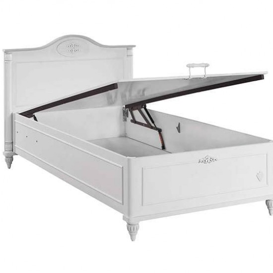 ROMANTIC ΠΑΙΔΙΚΟ ΚΡΕΒΑΤΙ ΜΟΝΟ ΜΕ ΑΠΟΘΗΚΕΥΤΙΚΟ ΧΩΡΟ 118x210xΗ111cm